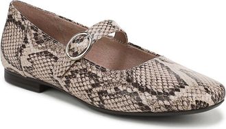 Naturalizer Kelly Mary Jane Flat in Beige Snake Print Faux Leather at Nordstrom Rack, Size 8.5