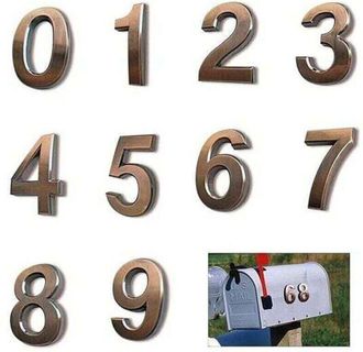 OEM 10 Targhe Con Numeri Civici, Numeri Per Cassette Postali, Numeri Per Porte, Numeri Civici Autoadesivi Da 0 A 9, Targhe Con Numero Civico Per Porte Di 