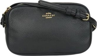 Coach Pre-owned Cross Body Bags, female, Black, Size: ONE SIZE Pre-owned Leather Cross Body Bag