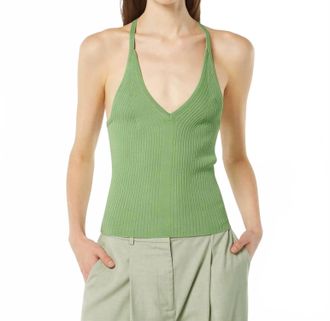 Scotch & Soda Rib Racer Tank In Pistachio