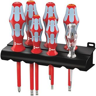 Wera 3160 I/7 Rack Vde Kit Cacciaviti 7 Parti Taglio, Croce Phillips