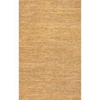 Jonathan Y Designs Griffin Rustic Farmhouse Woven Jute Solid Area Rug in Natural at Nordstrom, Size 8Ft 0In X 10Ft 0In