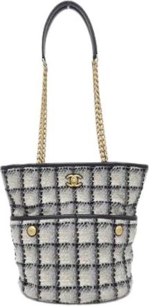 Chanel Pre-owned Cotton Wool Tweed Shoulder Bag - Dames - Vintage Tas - Veelkleurig - ONE Size - Tweed - Vintage