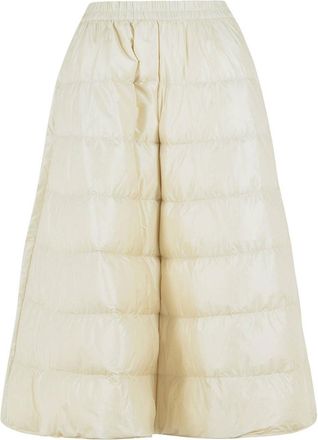Moncler Padded Ivory Polyamide Midi Skirt