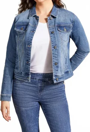 Tribal Classic Fit Denim Jacket In Dark Vintage