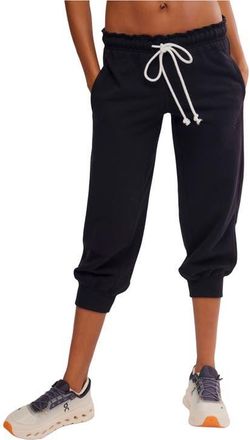 Free People FP Movement Flutter Crop Joggers in Black at Nordstrom, Size Large