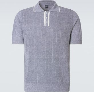 Fedeli Dodo linen and cotton polo shirt
