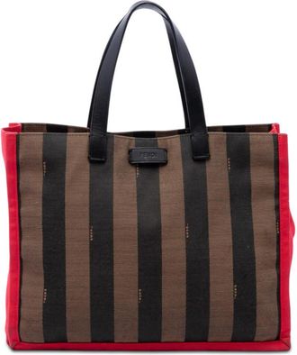 Fendi Pre-owned Fendi Pequin Canvas Simply Shopping Tote Ladies PO81Z21X5TFZ9U0R