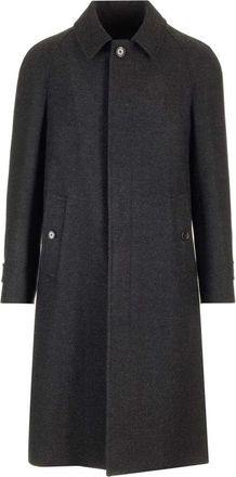 Lardini Coats - Heren - Mantel - Grijs - XL - Wol - Jassen