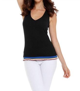 French Kyss Leyla Tank Top In Black
