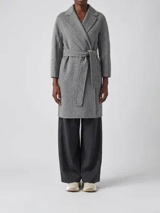 Max Mara S Max Mara Cappotto a vestaglia in pura lana vergine al ginocchio