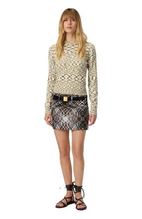 Missoni Crew Neck Sweater With Flame Pattern in Yellow at Nordstrom, Size 38 It