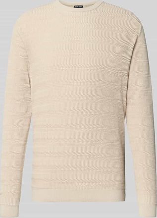 Antony Morato Regular Fit Strickpullover mit Rundhalsausschnitt in Beige, Größe XXL