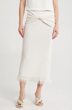 A.L.C. Lucia Skirt in Natural/White Stripe at Nordstrom Rack, Size X-Small