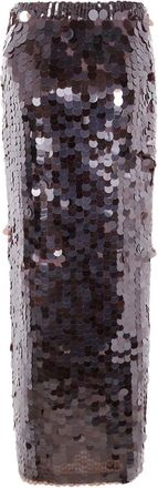 P.A.R.O.S.H. Gonna lunga con paillettes - Marrone