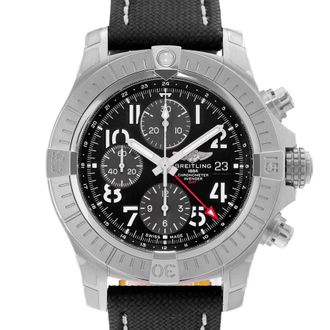 Breitling Pre-owned Breitling Avenger Chronograph GMT Automatic Chronometer Black Dial Mens Watch A24315
