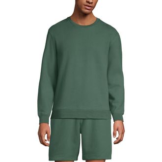Lands End Long Sleeve Serious Sweats Crewneck Sweatshirt in Eucalyptus at Nordstrom, Size Xx-Large