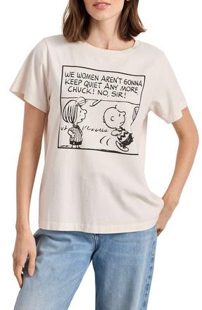 Sanctuary Arent Gonna Keep Quiet Cotton Graphic T-Shirt in Pink Milk at Nordstrom, Size Medium