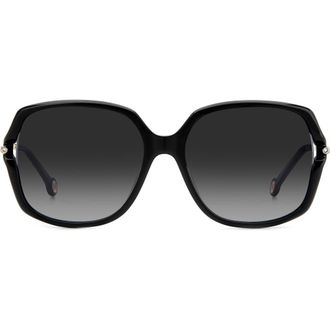 Carolina Herrera 58mm Square Sunglasses in Black at Nordstrom Rack