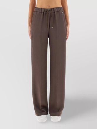 Herno resort wide leg trousers with elastic waistband