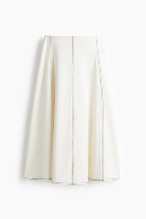 H&M Midijupe - Cremefarben