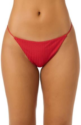 O'Neill Shorebreak Ribbed Redondo Bikini Bottoms in Lifeguard Red at Nordstrom, Size Xx-Large