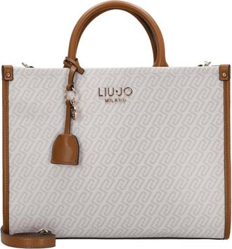 Liu Jo Tote Bags, female, Gray, Size: ONE SIZE Cartella Mis: 34 x 13 x 28 cm