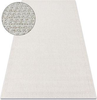 RugsX Rugsx - Alfombra Origi 3737 Crema - Marco Hilo De Sisal Tejido Plano Beige 136x190 Cm