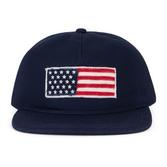 GANT Caps, male, Blue, Size: ONE SIZE Cotton hat with flag