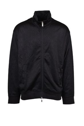 A|X Armani Exchange Black Embossed Hooded Hoodie