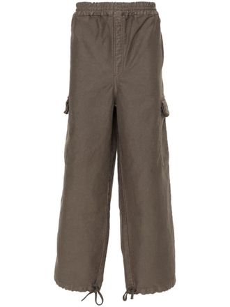Études Studio Forum Twill cotton cargo trousers - Brown
