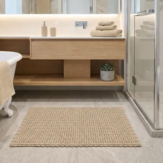 KASANOVA Tappeto bagno ciniglia 50x80 cm beige Rug