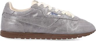 Autry Sneakers, female, Gray, 4 UK, Metallic Finish Suede Trainers