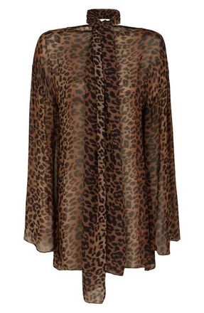 Vix Tammy Sheer Long Sleeve Cover-Up Dress & Scarf Set in Multi at Nordstrom, Size Medium
