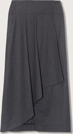 Odeeh Womens Wool Flannel Skirt In Granite
