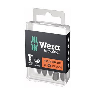 Wera Bit Impaktor 1/4 Din 3126 E6.3 Pz2x50mm 5er Pack