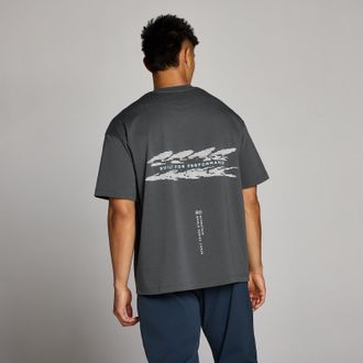 MyProtein Camiseta gr&aacute;fica Hybrid Built For Performance para hombre de MP - Gris oscuro - L