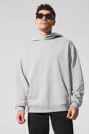 Alo | Chill Hoodie in Athletic Heather Grey, Size: Medium