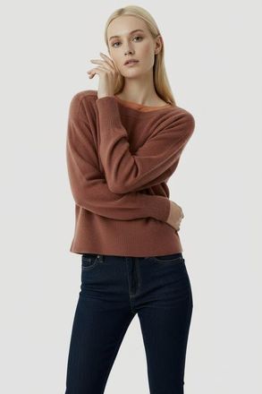 Majestic Filatures Cashmere Long Sleeve Pullover Crewneck in Rose Taupe at Nordstrom, Size 2