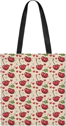 Generic Cherryflower Heart Tote Bag for Women Men Shoulder Bags Purses Pouch Handbags