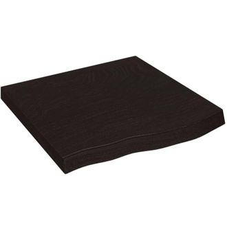 vidaXL Bathroom Countertop Dark Brown 60x60x(2-6) cm Treated Solid Wood Vidaxl