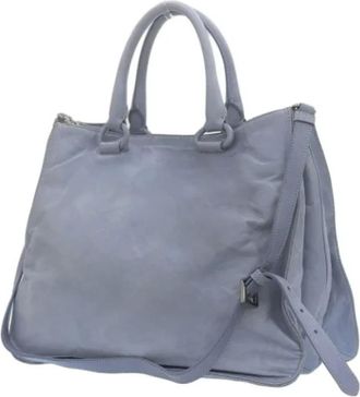 Prada Tweedehands leren handtassen - Dames - Vintage Handtas - Blauw - ONE Size - Leer - Vintage