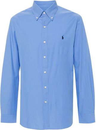 Polo Ralph Lauren Polo Pony-embroidered poplin shirt - Blue