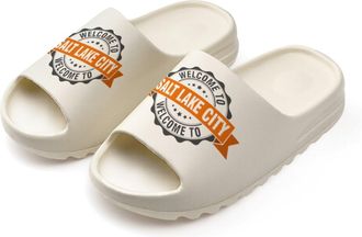 Generic Salt Lake City Slides for Women Men Soft Thick Bottom Coconut Slippers Sandals for Bathroom Beach