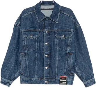 Alexander Wang Hotfix-logo Denim Jacket