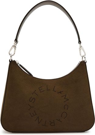 Stella McCartney Stella Mccartney Logo Faux Nubuck Shoulder bag - Moca - One Size