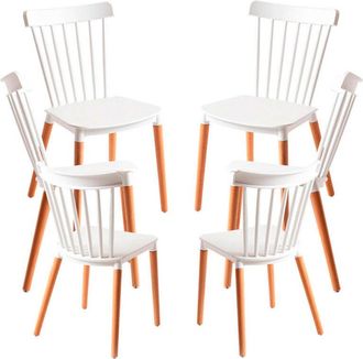 Regalos Miguel Regalos Miguel - Packs Sillas Comedor - Pack 6 Sillas Leka - Blanco