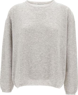 Stefano Mortari Classic Knit Sweater In Soft Grey Tone