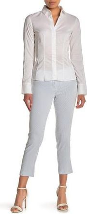 Amanda + Chelsea Amanda Seersucker Ankle Pants in Blu/wht at Nordstrom Rack, Size 12P