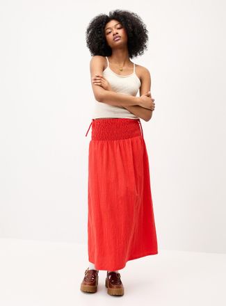 Rhythm Womens Side bows cotton maxi skirt